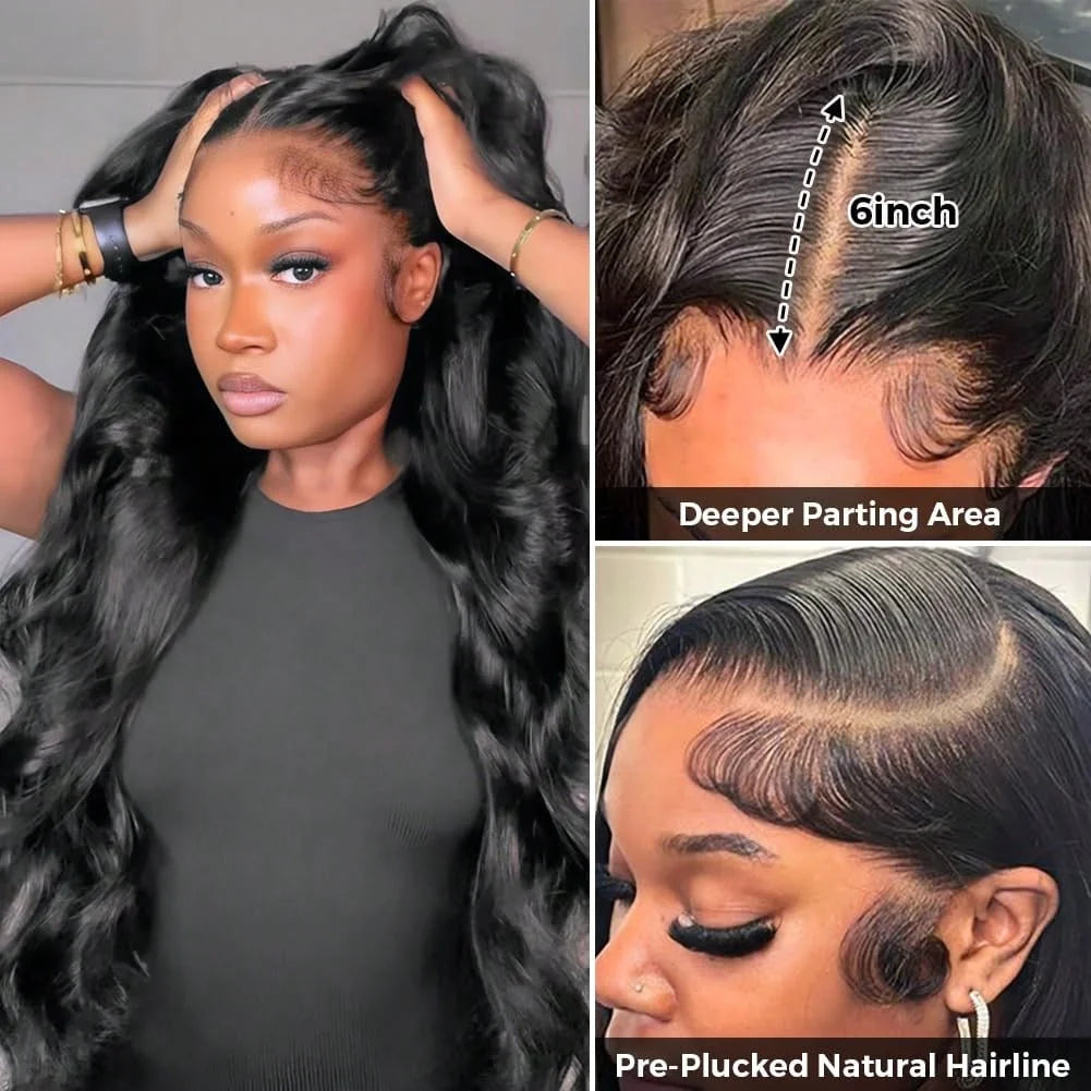34-Inch Body Wave HD Lace Front Wig