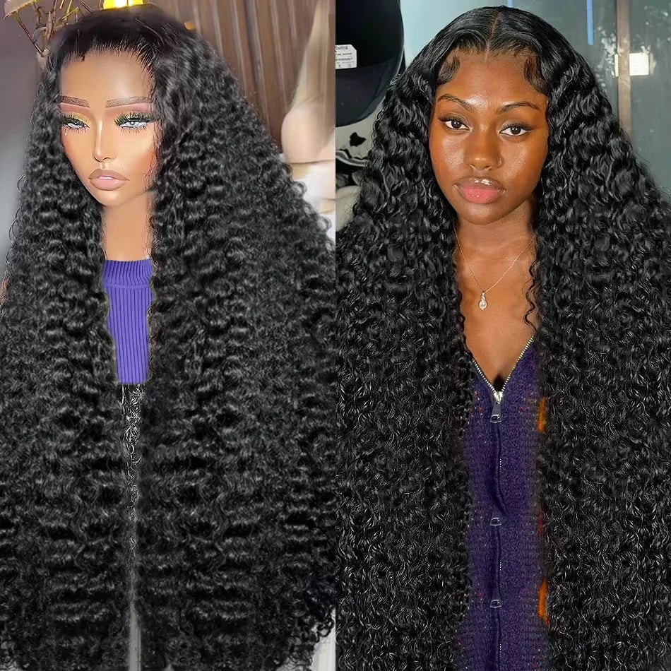 13x6/13x4 HD Lace Front Wig – Brazilian Raw Deep Wave & Curly Human Hair, 250% Density, up to 32"