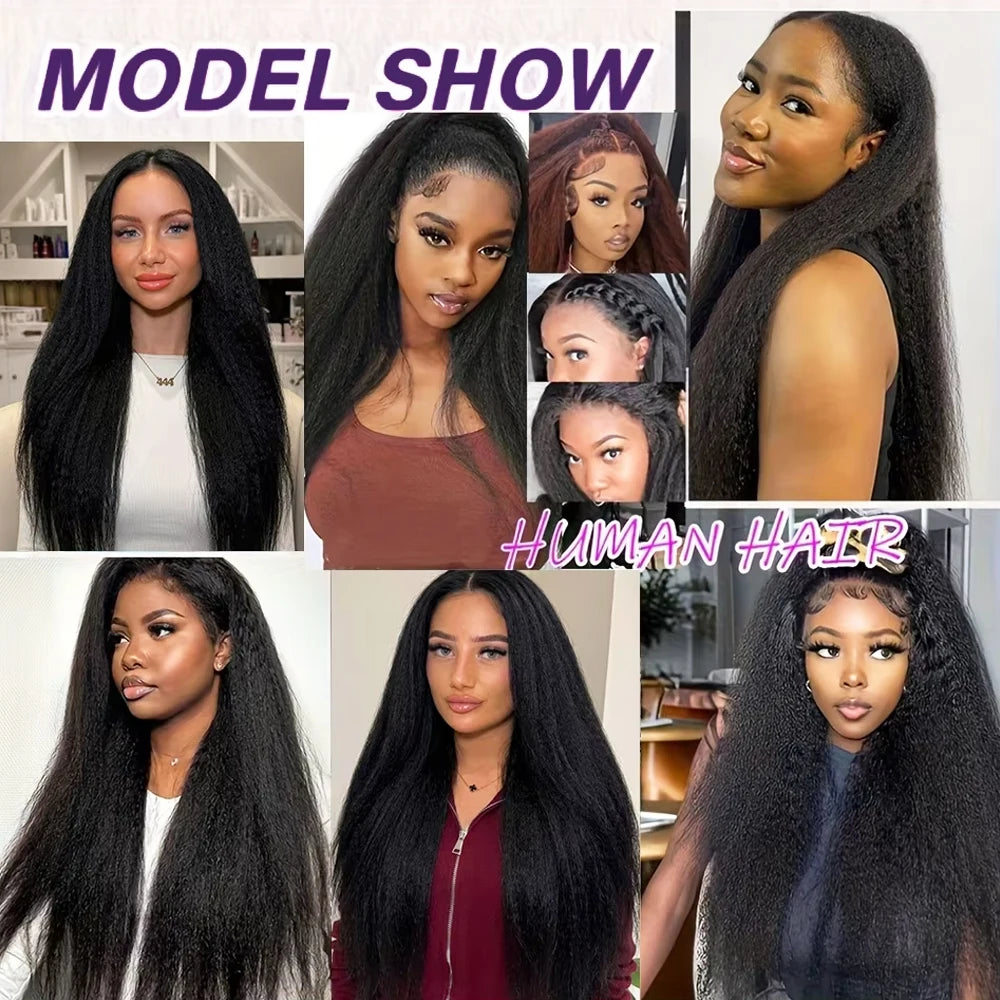 Kinky Straight Yaki Human Hair Bundles
