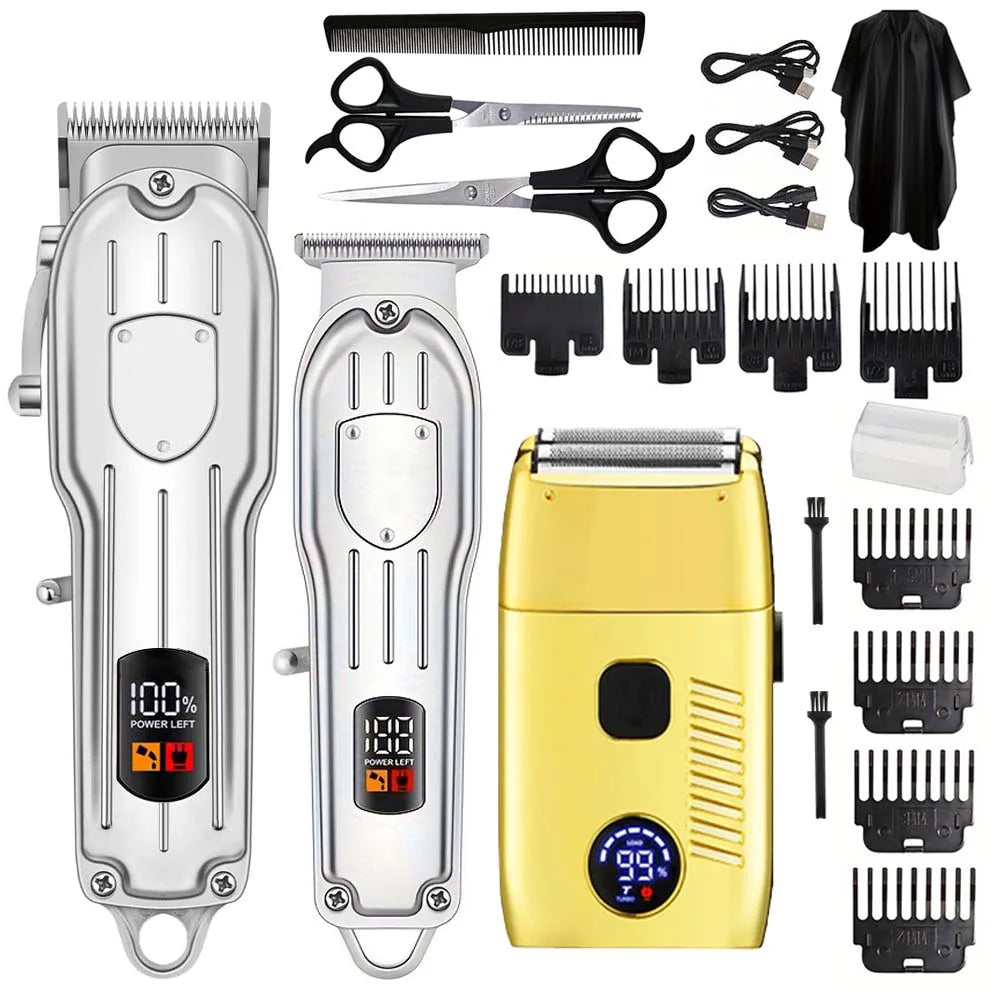 Rechargeable Hair Clipper & Trimmer Kit
