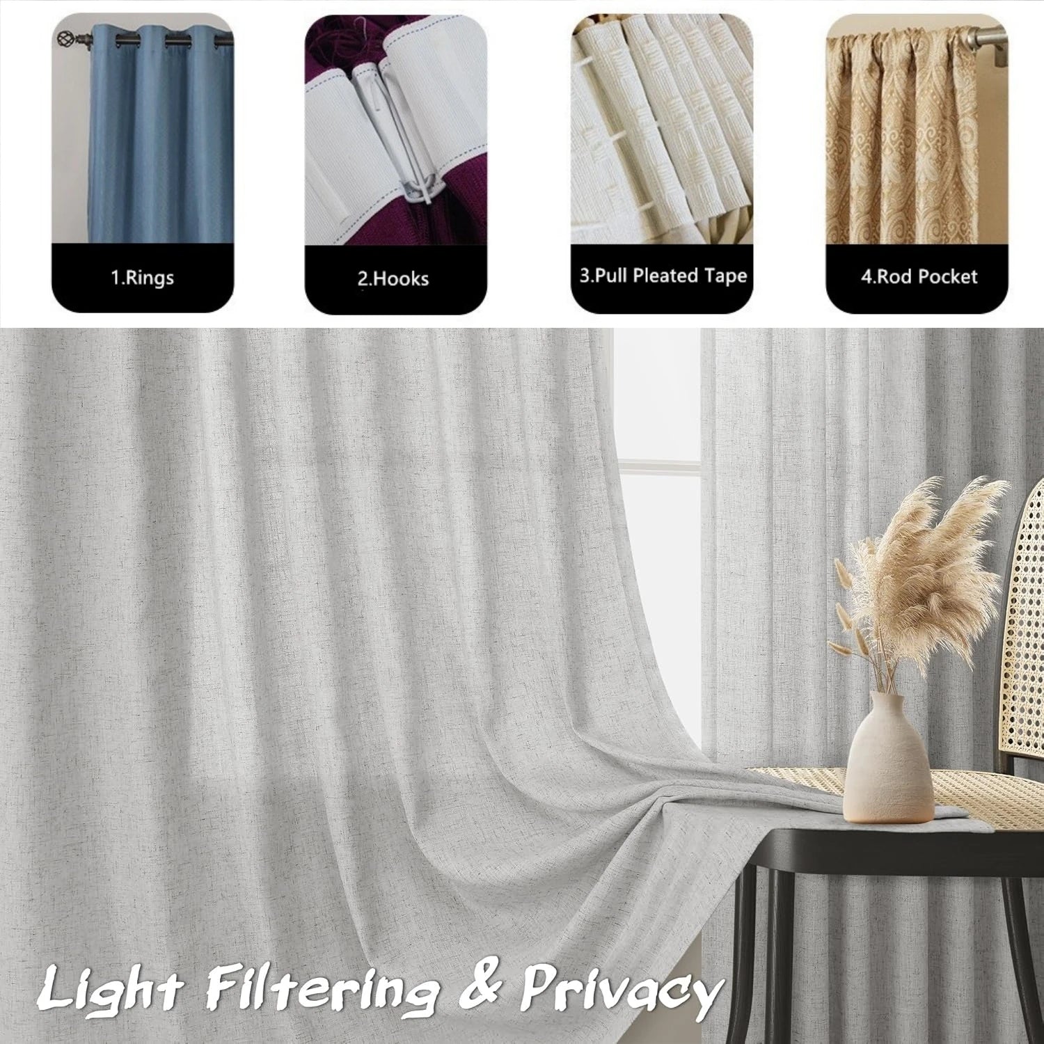 Custom Sheer Tulle Window Curtain