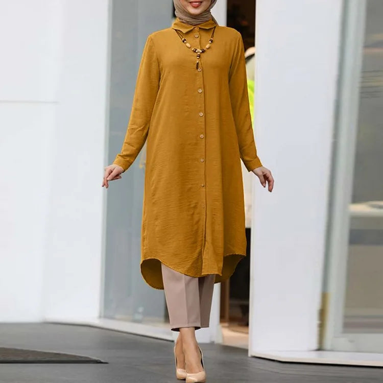 Women's Loose Long-Sleeve Modest Tunic