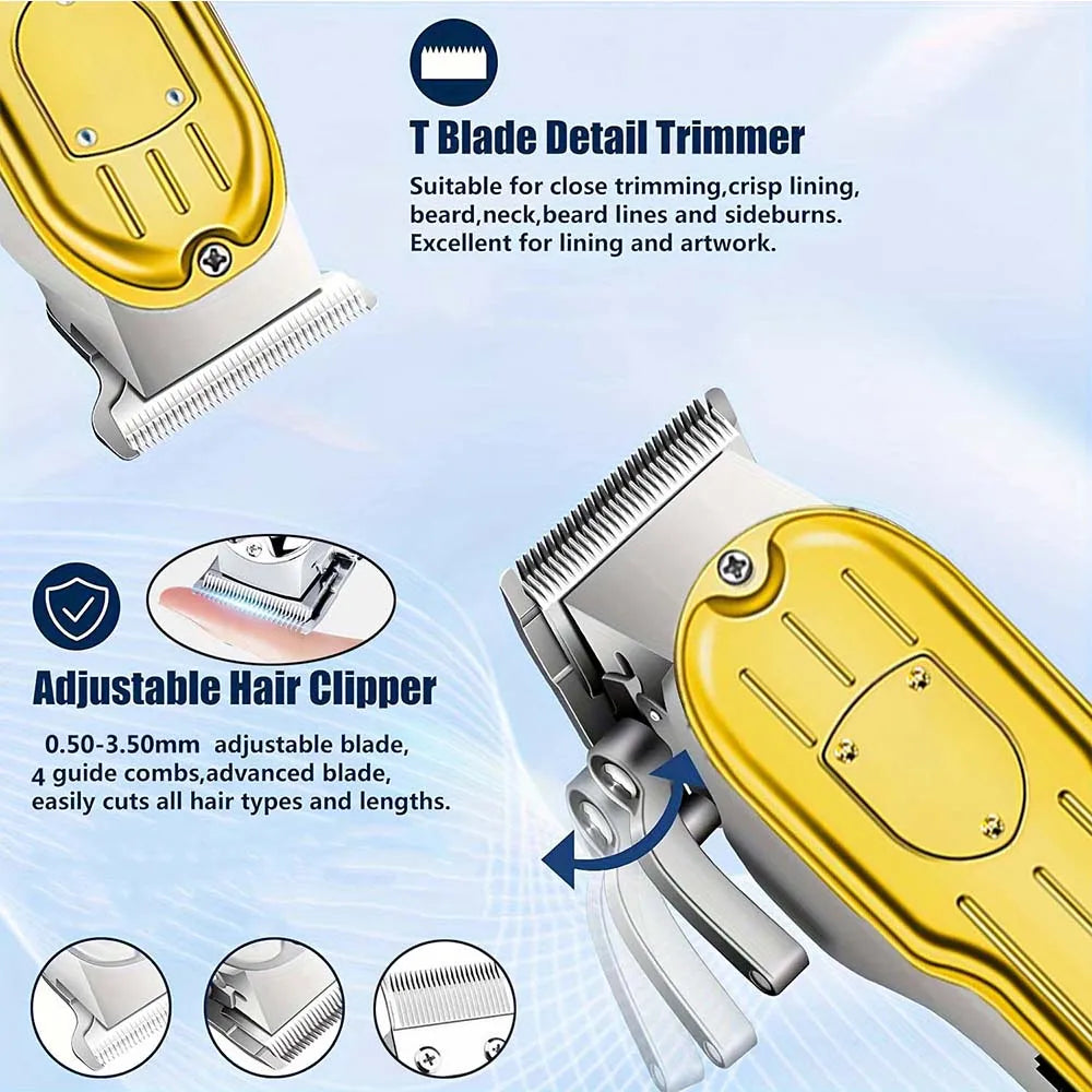 Rechargeable Hair Clipper & Trimmer Kit