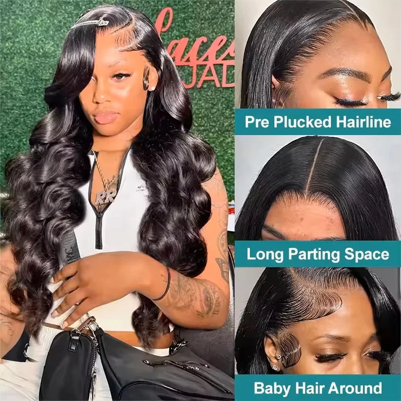 HD Lace Front Wig – Body Wave Brazilian Human Hair, 13x4 & 13x6, 16–40 Inches