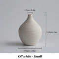White Ceramic Narrow-Mouth Vase