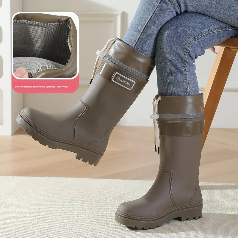 Women's Mid-Calf Waterproof Rain Boots - detail view