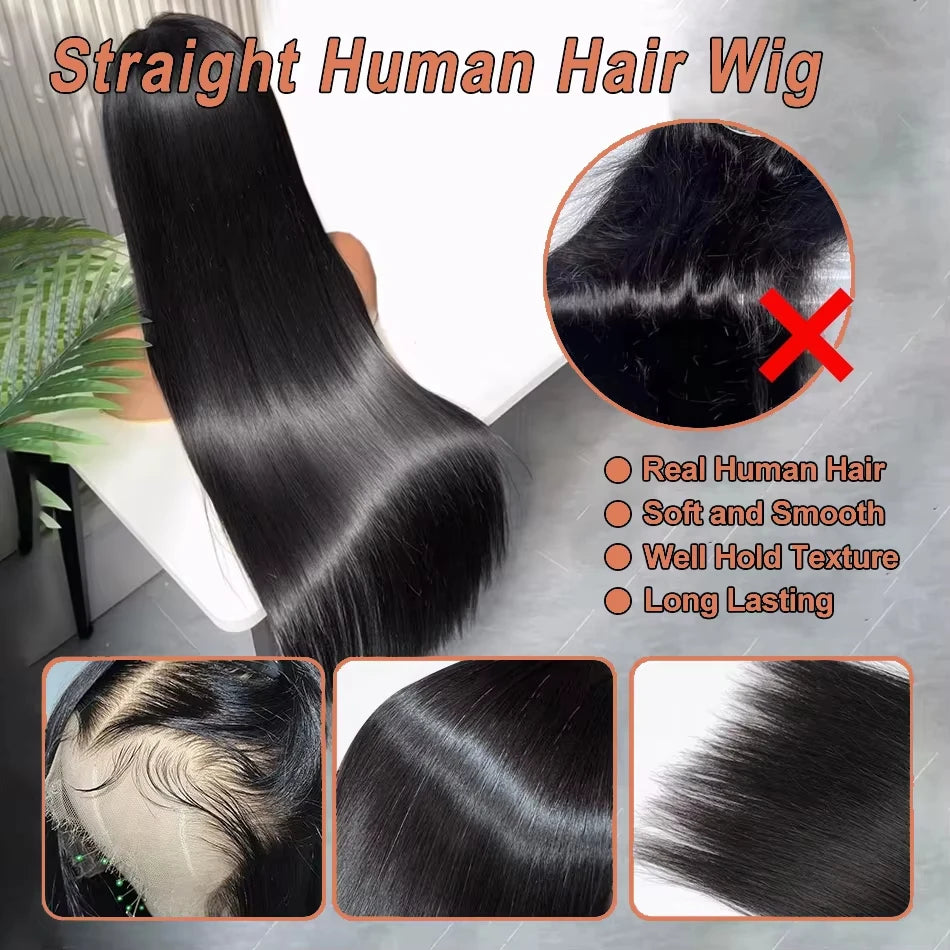 Glueless Put-On-and-Go Wig – Brazilian Human Hair, 4x4/5x5/6x6/13x4/13x6 Options, up to 40"