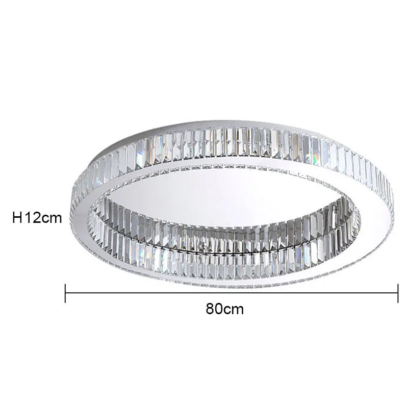 Round Crystal Ceiling Lamp, Luxury