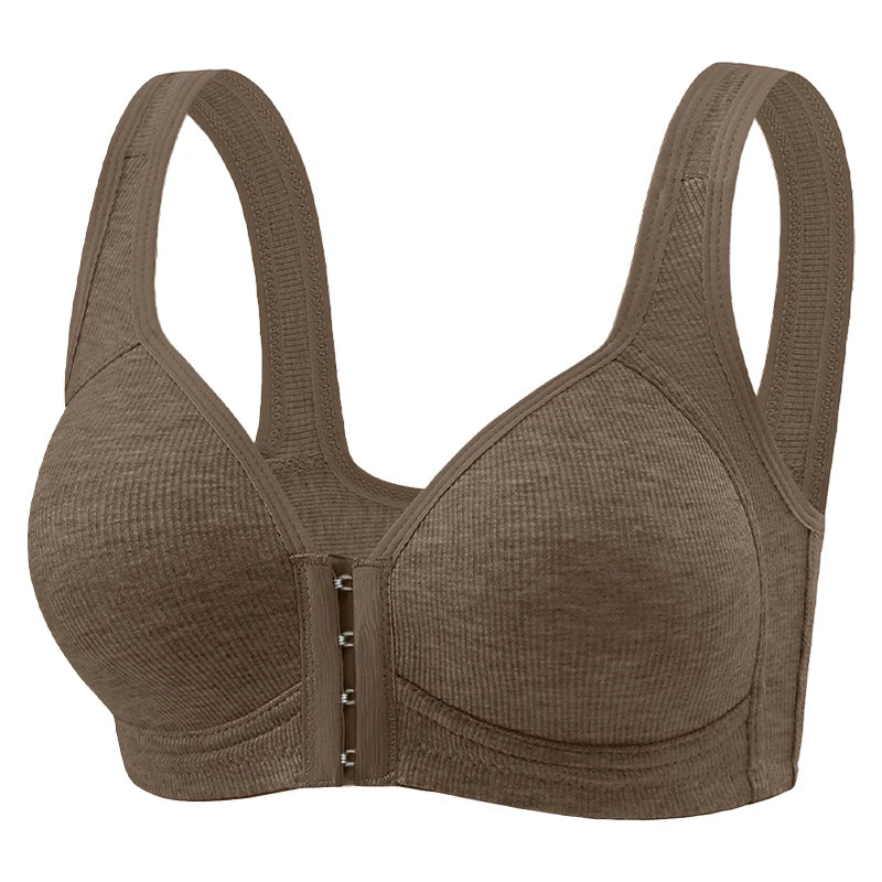 Seamless Front-Closure Push-Up Bra