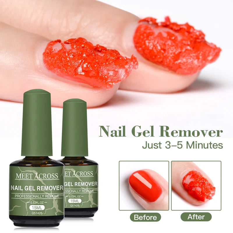1/4bottle Nail Gel Remover Polish Soak-Off 3 Minutes Quickly & Easily Removes Gel Polish 0.5fl.Oz Professional Non-Irritating