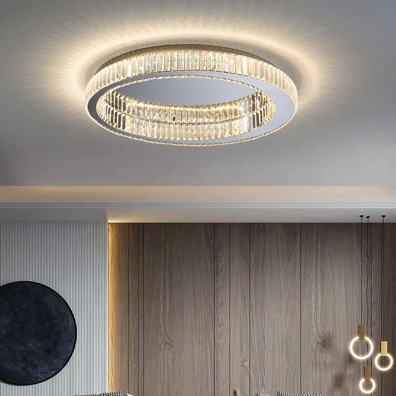 Round Crystal Ceiling Lamp, Luxury