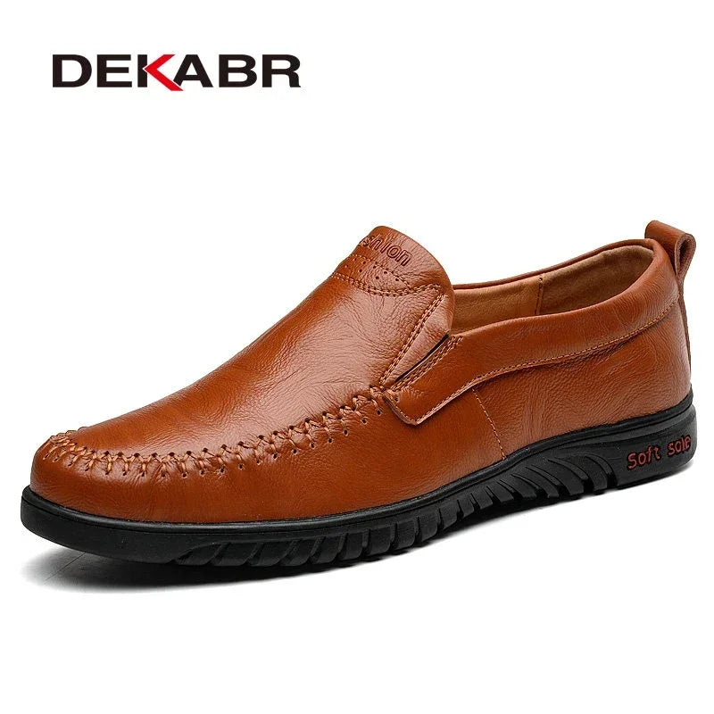 Men's Genuine Leather Slip-On Loafers