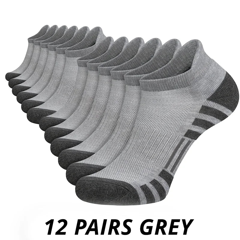 Men's Breathable Mesh Low-Cut Socks (12-Pack)