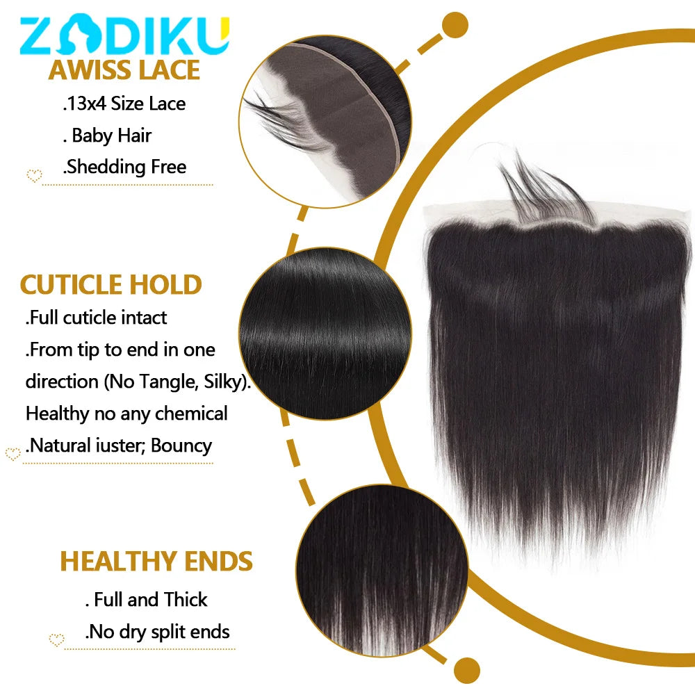 Brazilian Straight Human Hair Lace Closure - alternate view