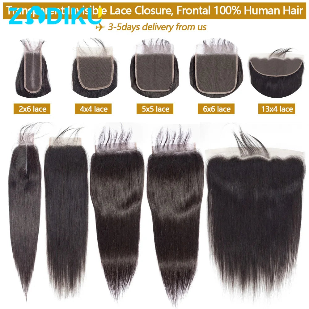 Brazilian Straight Human Hair Lace Closure
