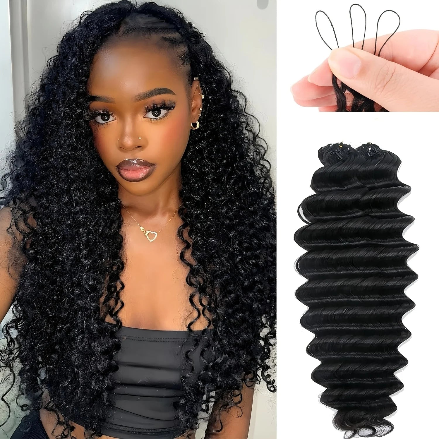 Deep Curly Crochet Braiding Hair Extensions