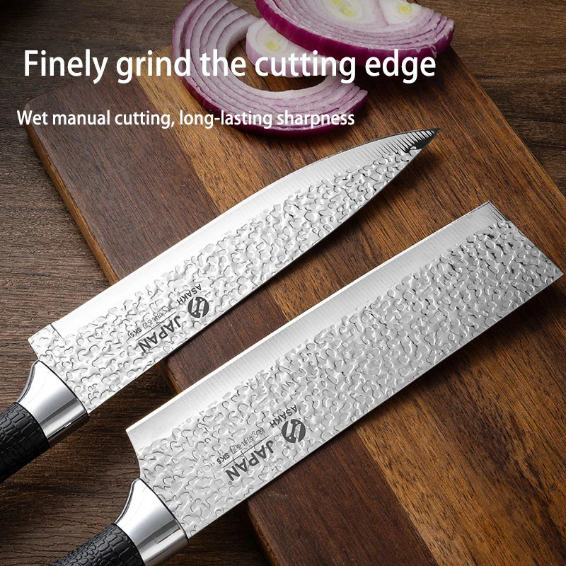 Kitchen knife forged from stainless steel, Japanese-style. Kitchen accessories suitable for chefs for cutting meat and fruits