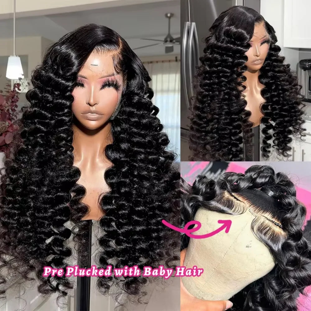 Loose Deep Water Wave HD Lace Wig - detail view