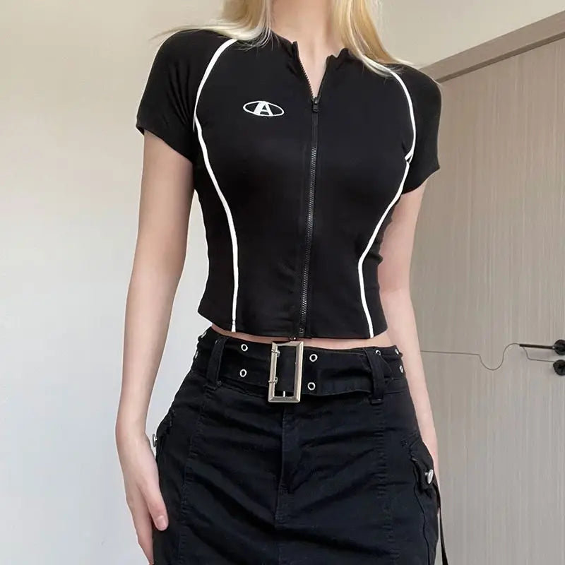 Y2K Streetwear Oversized Crop Tee