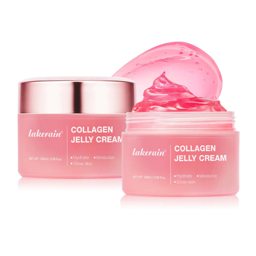 Hydrating Collagen Jelly Facial Cream Niacinamide Hydrolyzed Collagen Soothing Firmness Long Lasting Moisturizer Daily Skincare