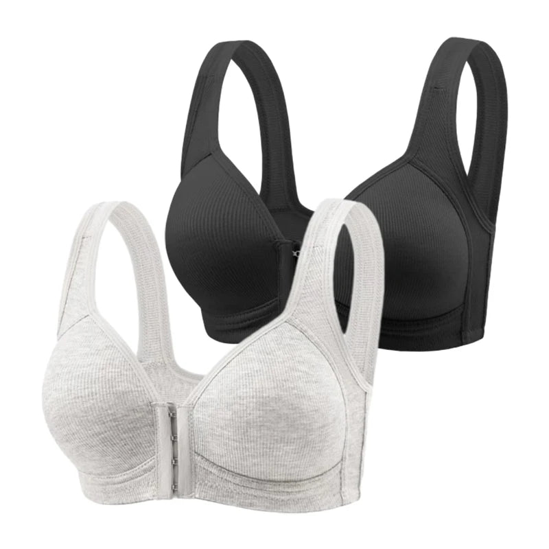Seamless Front-Closure Push-Up Bra