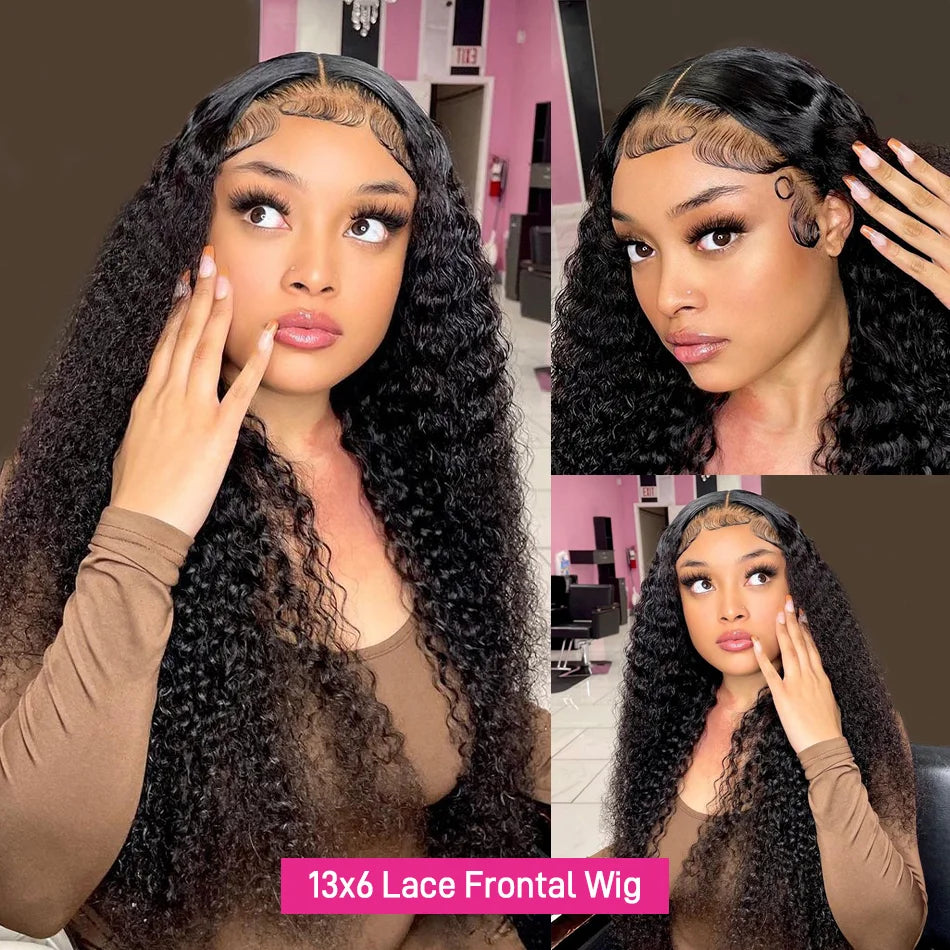 13x6/5x5/7x5 HD Lace Wig – Kinky Curly Afro Human Hair, Glueless Wear & Go, 250% Density