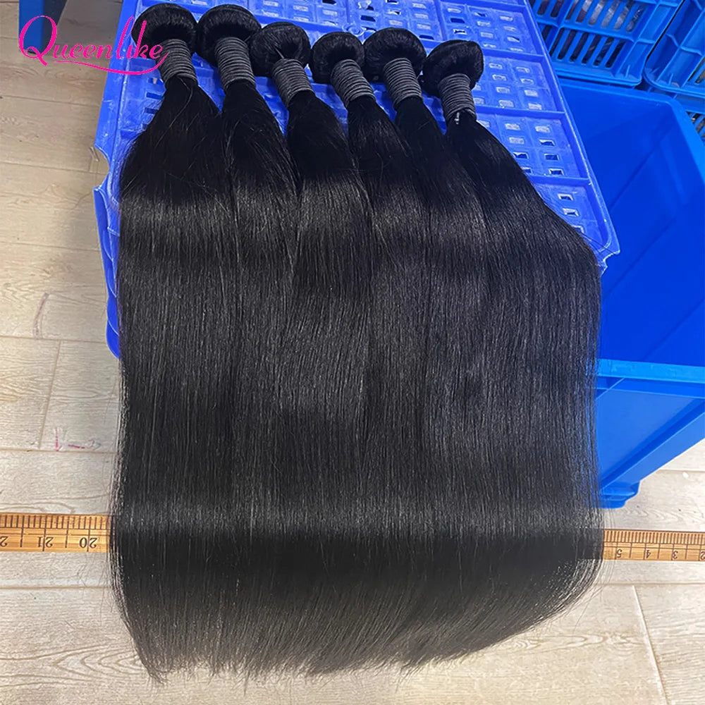 30-Inch Brazilian Raw Human Hair Bundles - detail view
