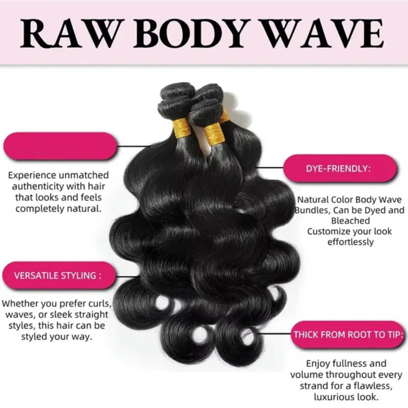 42-Inch Body Wave Human Hair Bundles