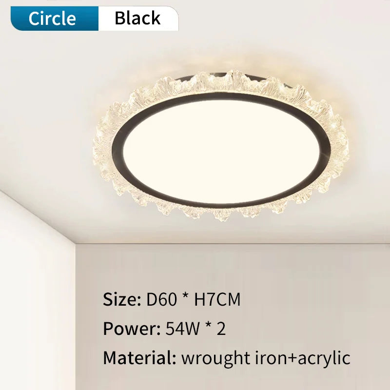 Modern Luxury Ceiling Lamp — Imitation Crystal LED Light for Living Room, Bedroom & Study