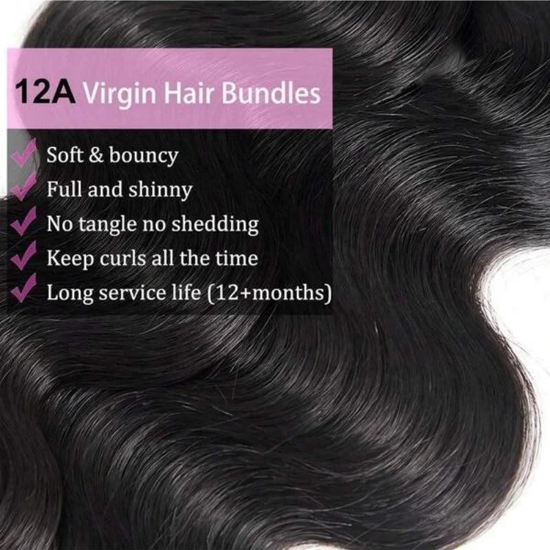 42-Inch Body Wave Human Hair Bundles - detail view