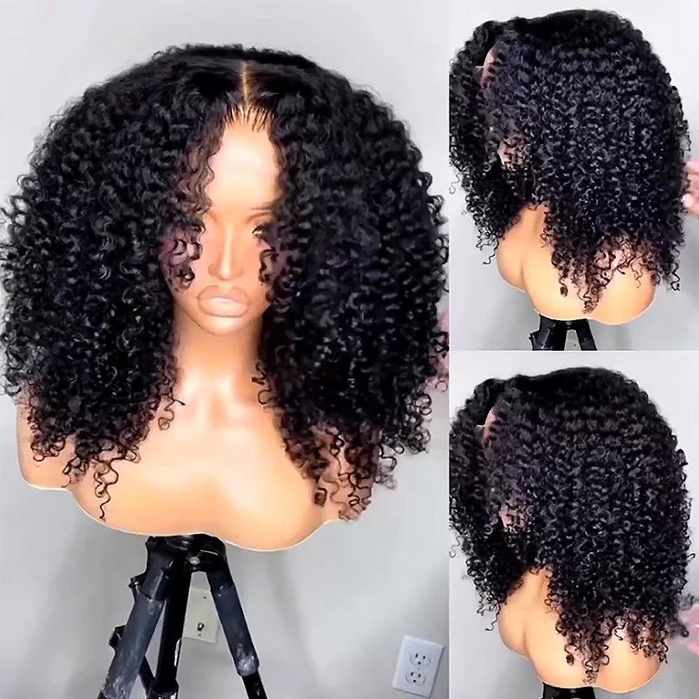 13x6/5x5/7x5 HD Lace Wig – Kinky Curly Afro Human Hair, Glueless Wear & Go, 250% Density
