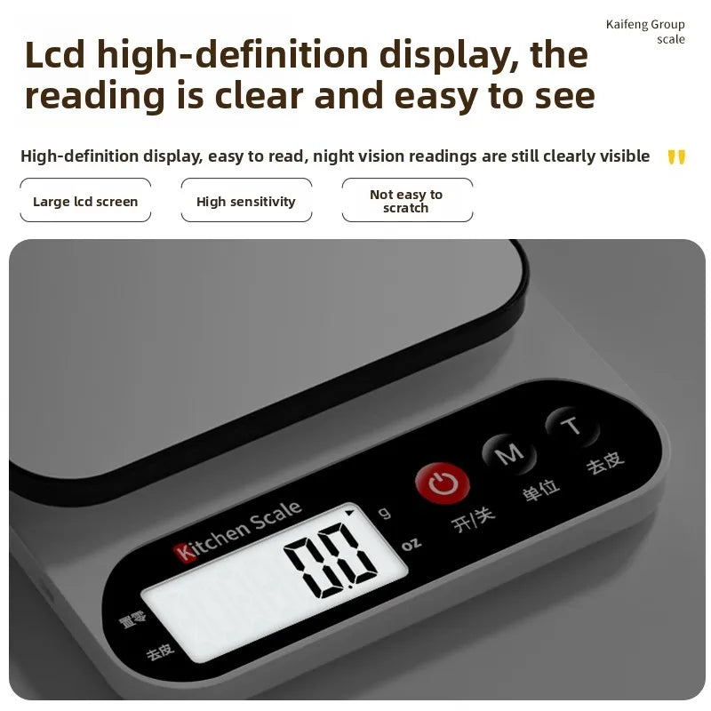 Kitchen Scale Electronic Scale Household Small Precision Electronic Weighing High Precision Food Scale Baking Gram Weighing