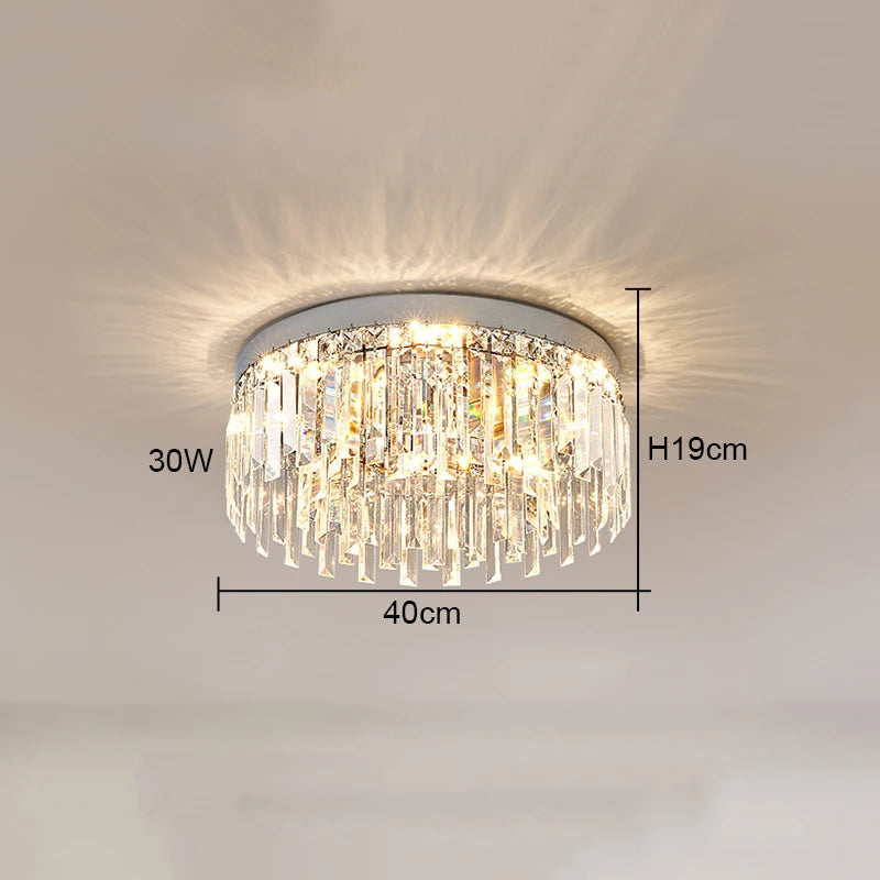 Round Crystal Ceiling Lamp