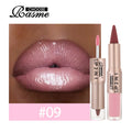 2-in-1 Tapered Gradient Lipliner Pen — Matte Lip Liner & Mirror Glass Lip Gloss Waterproof Lip Contour