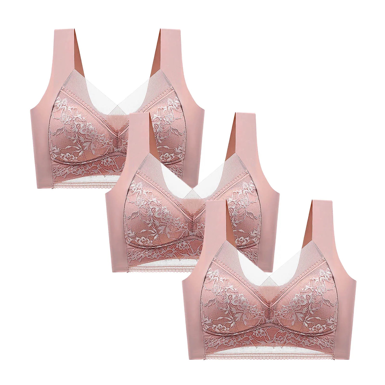 3-Piece Lace Push-Up Bra Set