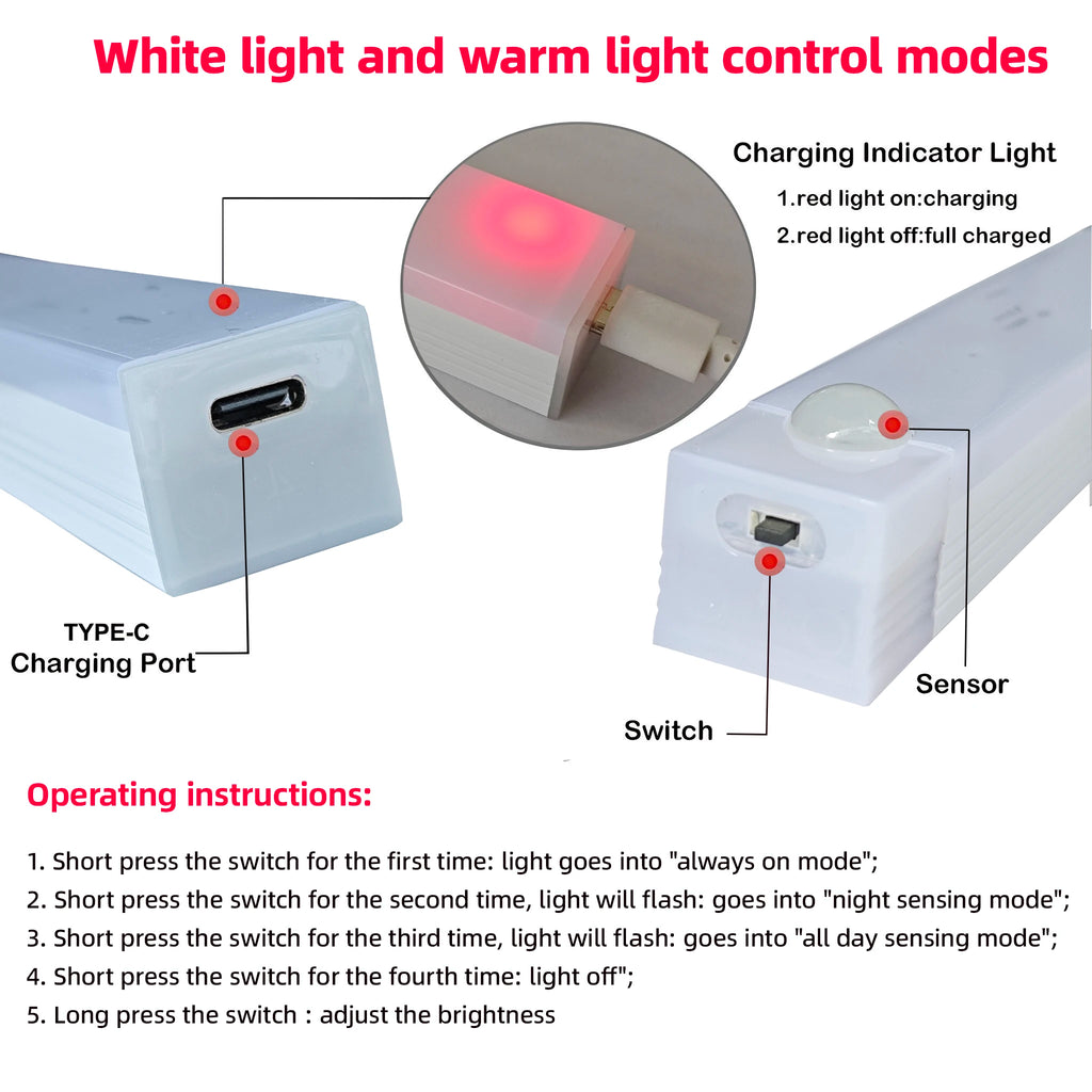 Motion Sensor Wireless LED Bar Light