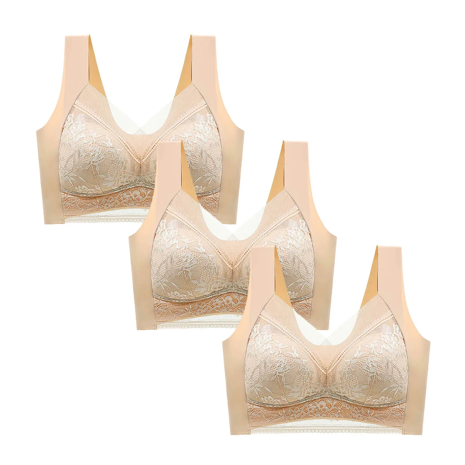 3-Piece Lace Push-Up Bra Set
