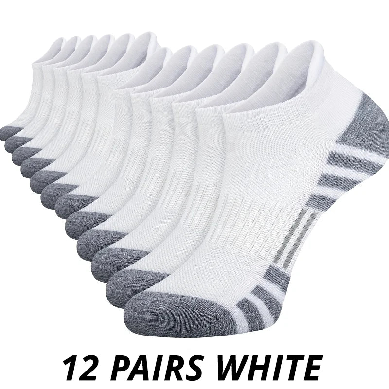 Men's Breathable Mesh Low-Cut Socks (12-Pack)
