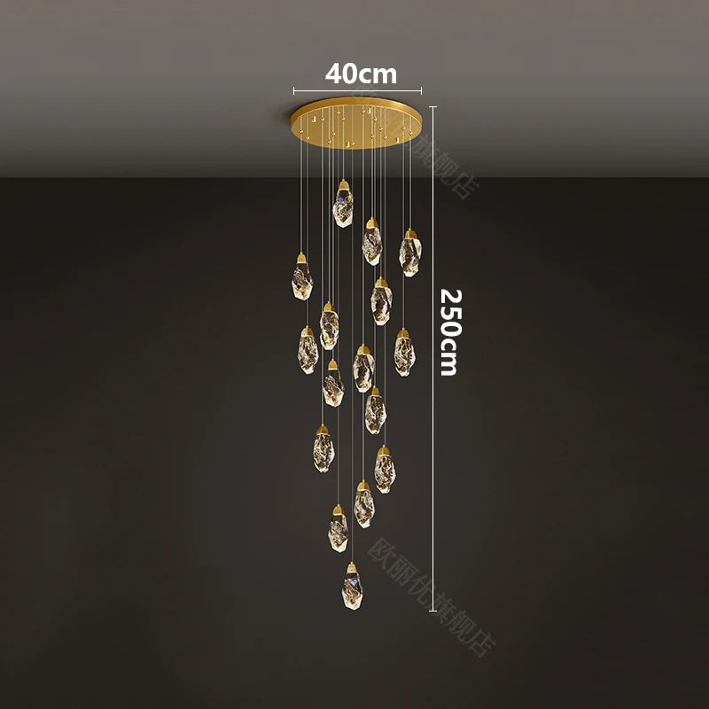 Meteorite Crystal LED Chandelier