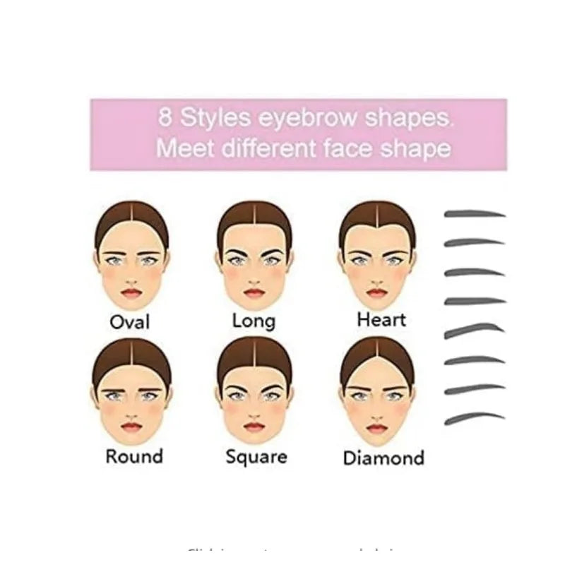 8-Piece Eyebrow Shaping Stencil Kit - detail view