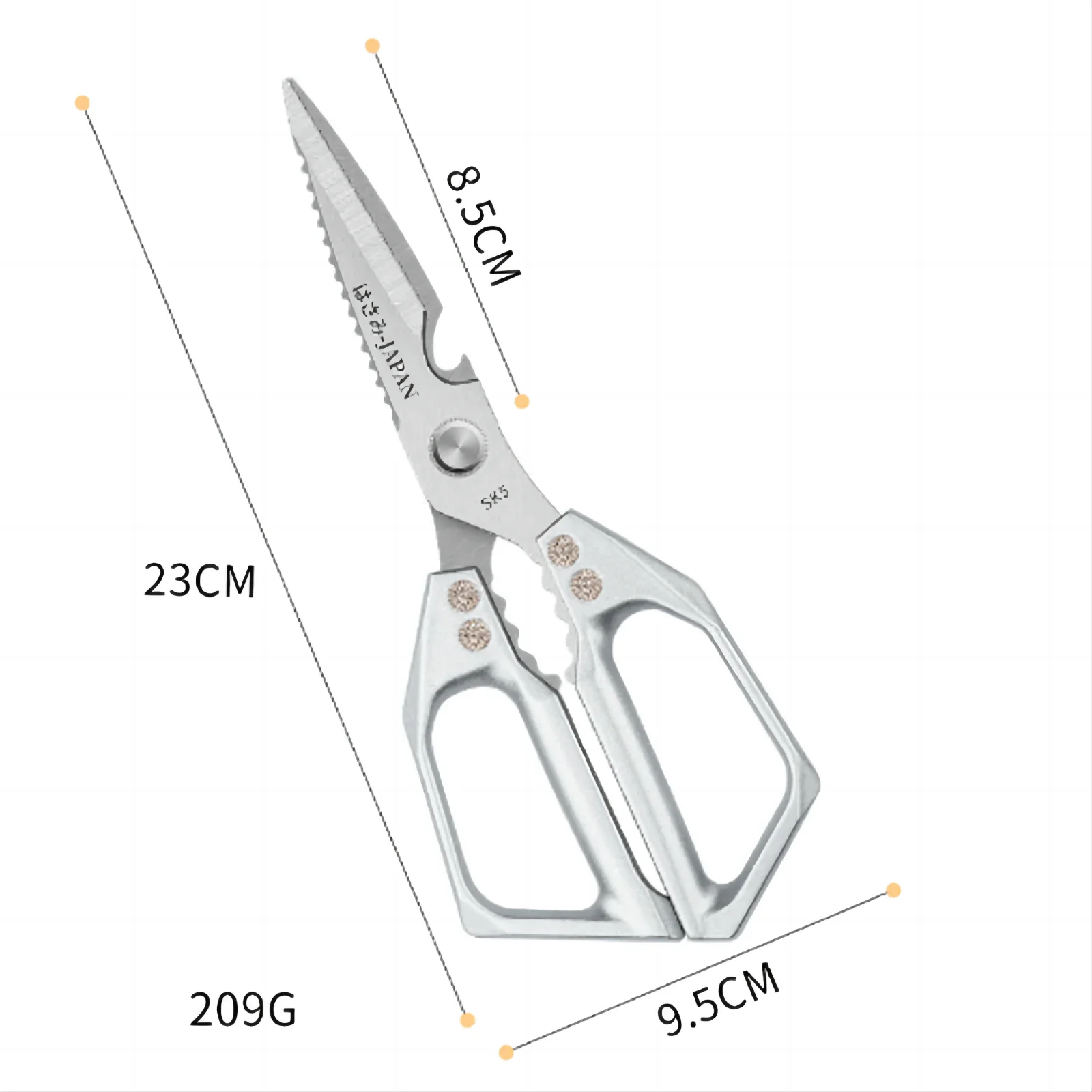 Kitchen Scissors Multi-functional Stainless Steel Household Scissors for Cutting Chicken and Fish Special Shears