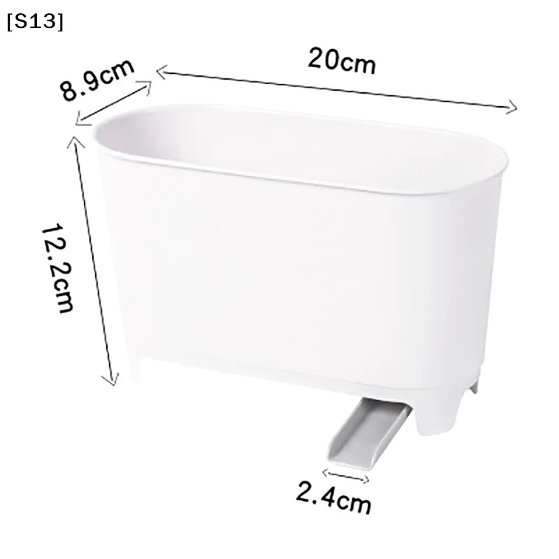 Kitchen Waste Bin Drainable Trash Can Countertop Sink Garbage Cans Home Kitchen Dry Wet Separation Rubbish Bin[Q]Q@