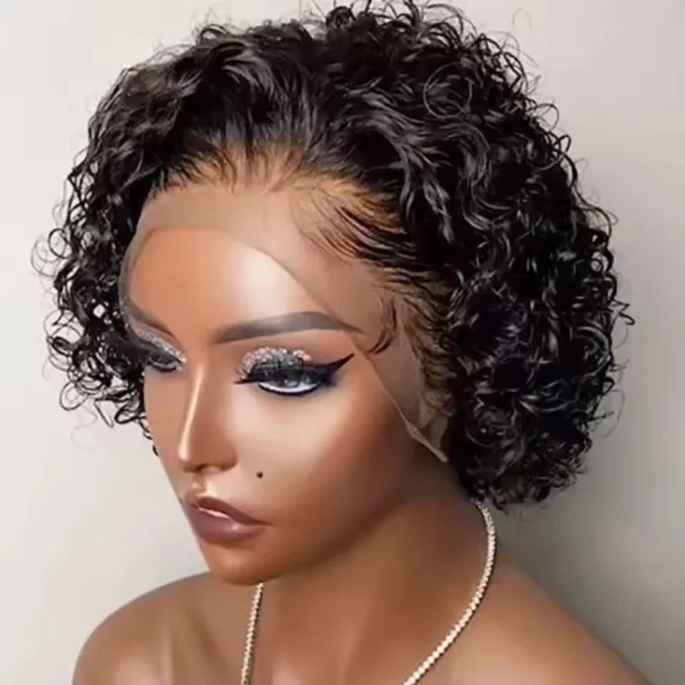 Pixie Cut Curly Lace Front Wig