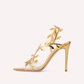 Sequined Pointed-Toe Stiletto Sandals