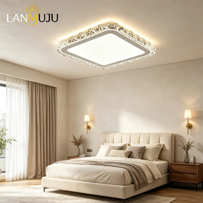 Modern Luxury Ceiling Lamp — Imitation Crystal LED Light for Living Room, Bedroom & Study