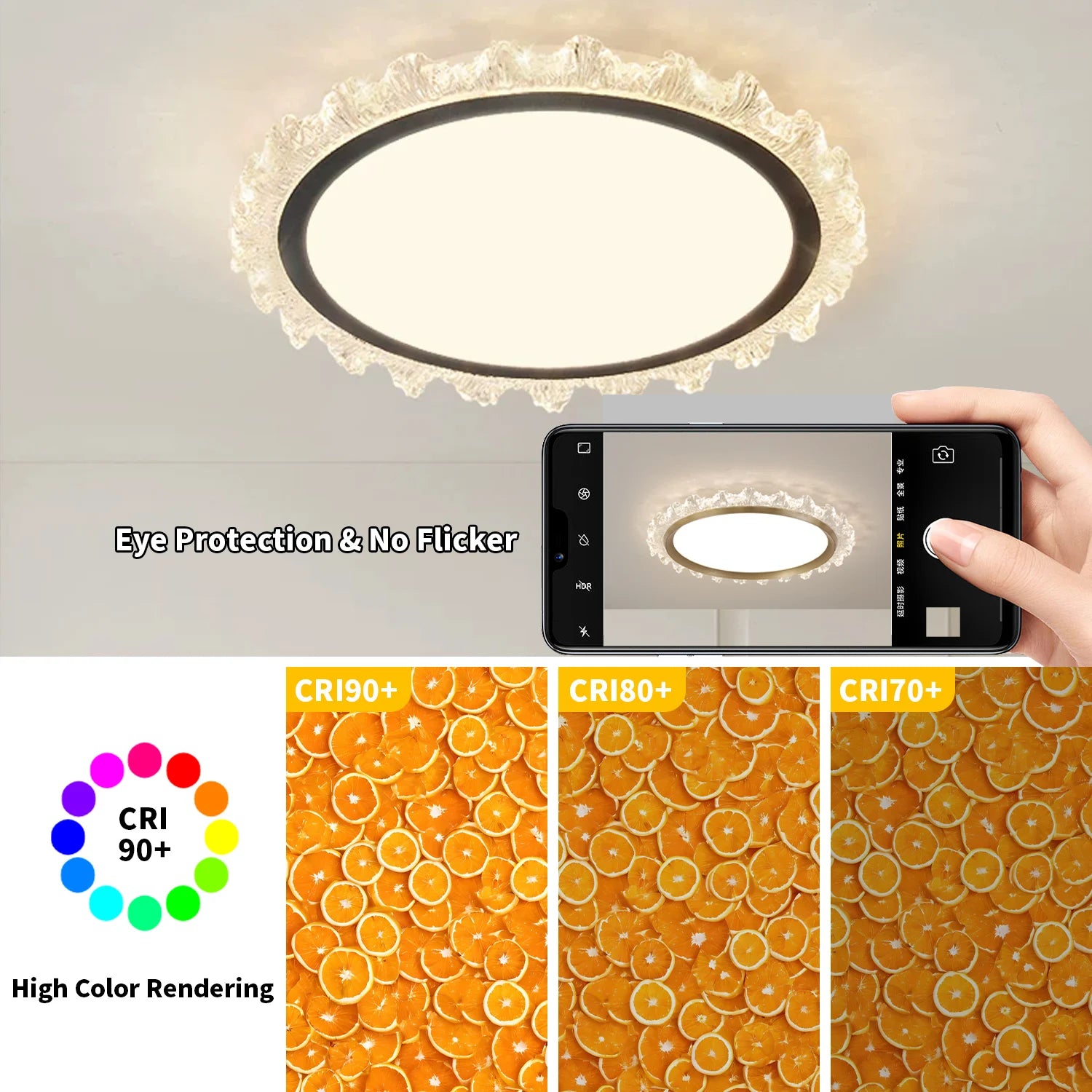 Modern Luxury Ceiling Lamp — Imitation Crystal LED Light for Living Room, Bedroom & Study