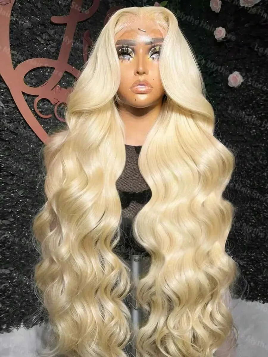 HD Lace Frontal Wig, Honey Blonde Body Wave - alternate view