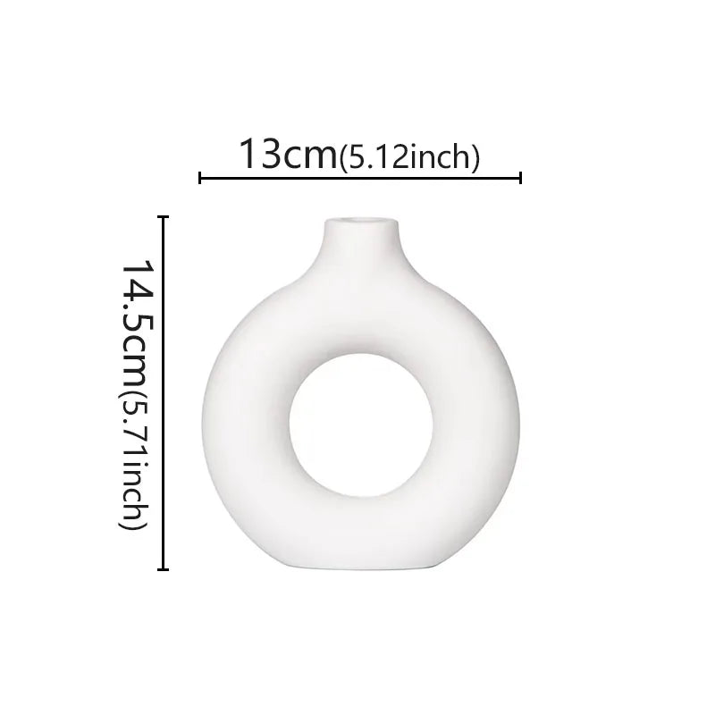 Minimalist Donut-Shaped Flower Vase