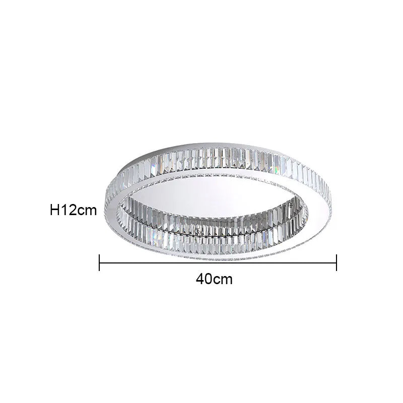 Round Crystal Ceiling Lamp, Luxury