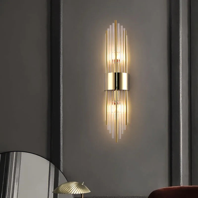 Crystal Glass Tube Wall Lamp